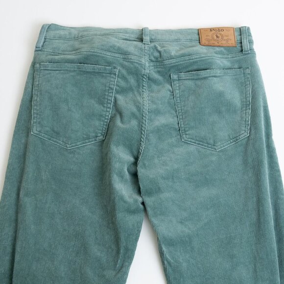 Polo Ralph Lauren Pants Corduroy Varick 32x34 Slim Straight Mint Green - Picture 9 of 14